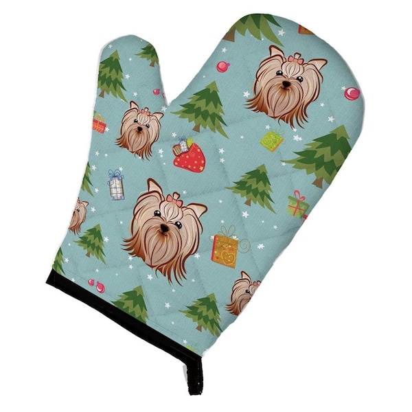 Carolines Treasures Christmas Yorkie Yorkishire Terrier Oven Mitt - BB4993OVMT