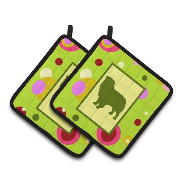 Carolines Treasures Australian Shepherd Pair of Pot Holders, 7.5 x 3 x 7.5 in. - CK1111PTHD