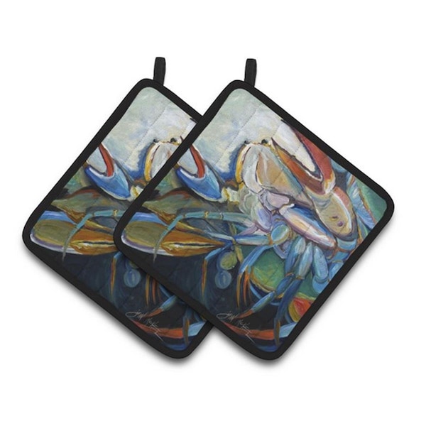 Carolines Treasures Belly Crab Pair of Pot Holders, 7.5 x 3 x 7.5 in. - JMK1253PTHD