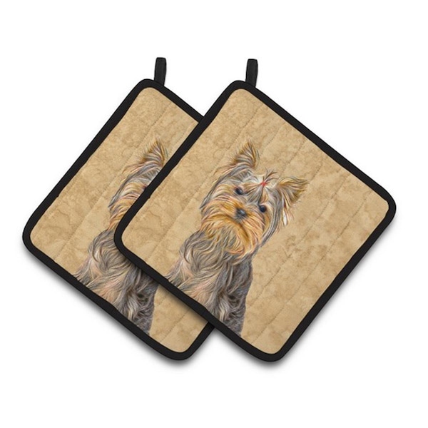 Carolines Treasures Schnauzer Pair of Pot Holders, 7.5 x 3 x 7.5 in. - KJ1227PTHD