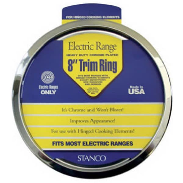 Stanco Metal Prod UKT-8 Universal Chrome Plated Trim Ring - 8 in. - ST574842