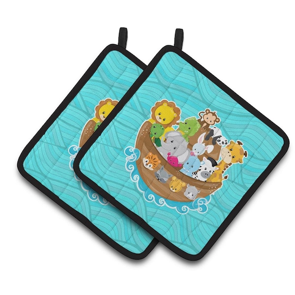Carolines Treasures Noahs Ark Pair of Pot Holders - BB7021PTHD