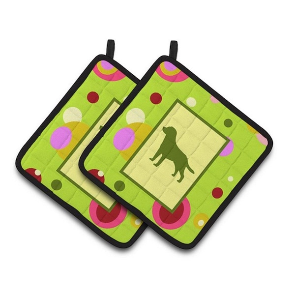 Carolines Treasures Labrador Pair of Pot Holders, 7.5 x 3 x 7.5 in. - CK1043PTHD