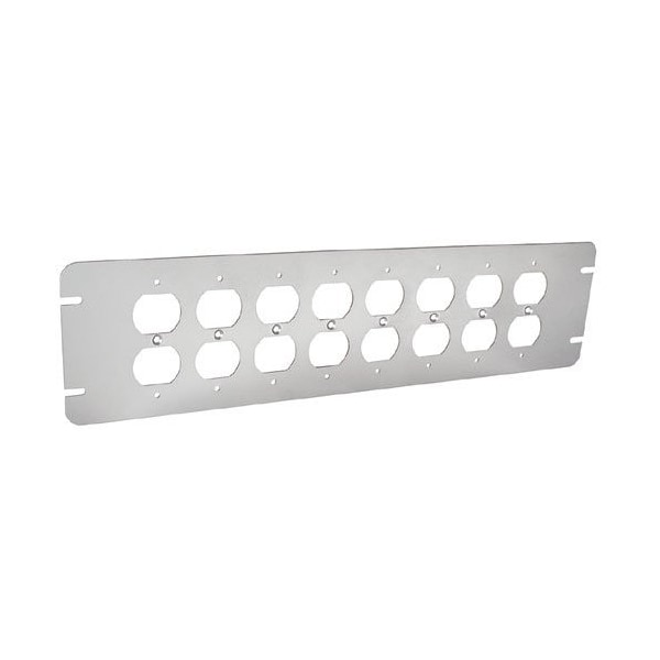 Southwire Electrical Box Cover, 8 Gangs, Rectangular, Galvanized Steel, Duplex Receptacle Cover - GBDUP-8