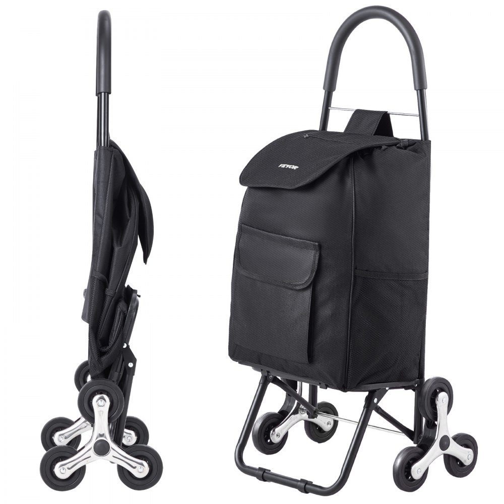 Stair Climbing Cart Foldable Shopping Cart 36L with Storage Bag 6 Wheels - GWSPLCHS110L4YQ1AV0