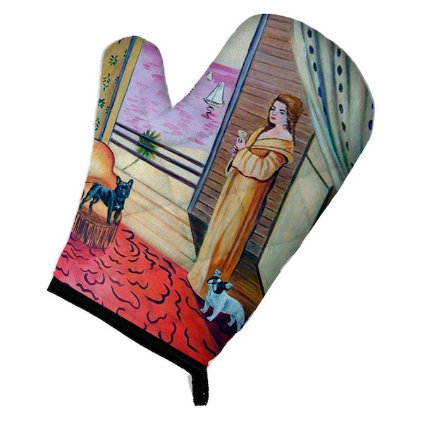 Carolines Treasures French Bulldog and lady Oven Mitt - 7128OVMT