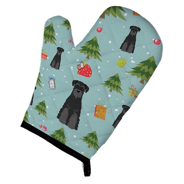 Carolines Treasures Christmas Standard Schnauzer Black Oven Mitt - BB4692OVMT
