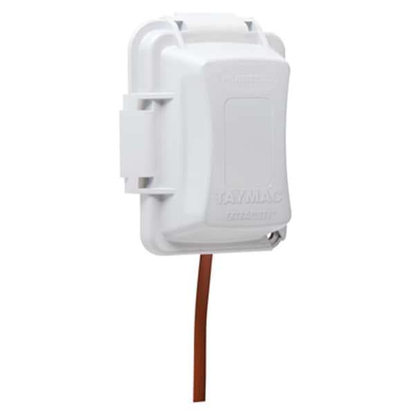 Boombox White 1 Gang Standard Outdoor or Outer Cover - BO576021