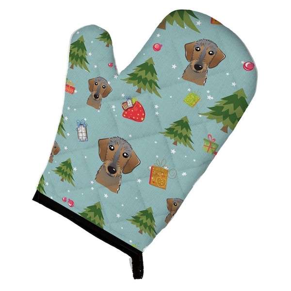 Carolines Treasures Christmas Wirehaired Dachshund Oven Mitt - BB5022OVMT