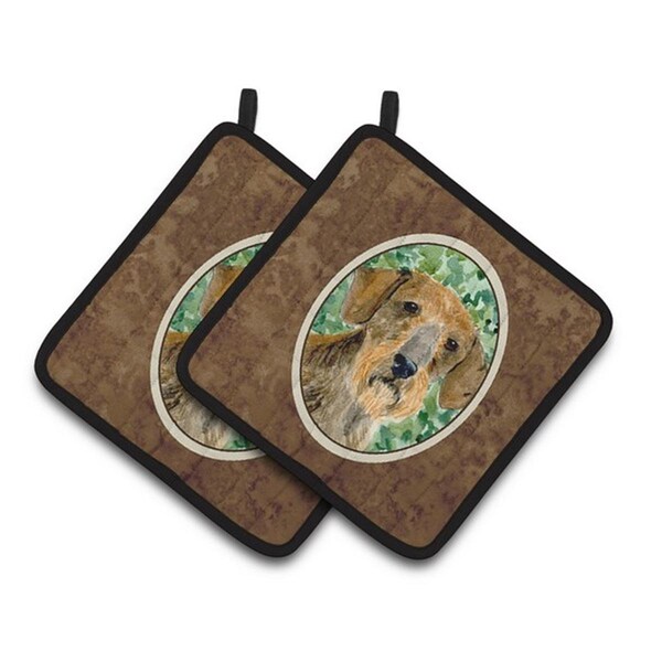 Carolines Treasures Dachshund Pair of Pot Holders, 7.5 x 3 x 7.5 in. - SS8806PTHD