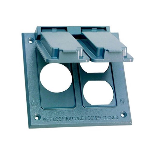 Gizmo 14346 Combination Cover Gray - 4.55 x 4.55 in. - GI3314660