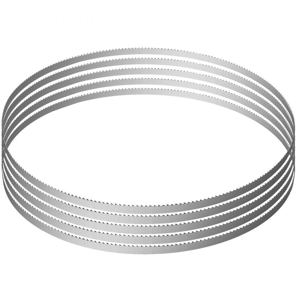 VEVOR Band Saw Blade, 65x0.63x0.02 inch, 5 PCS/Pack Meat Bandsaw Blades for Replacement, Carbon Steel Blade, Meat Cutting Blade Wrapped by Rust-Proof Paper, Fit for Commercial Bone Saw Machines - JGJJT1650MM16U0Z8V0