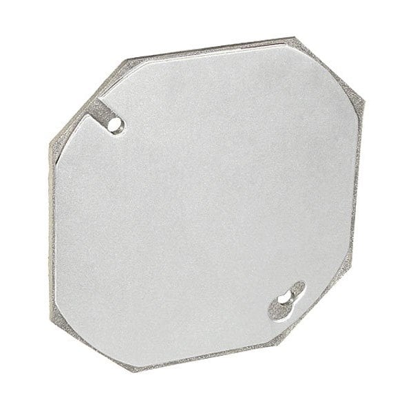 Southwire Electrical Box Cover, Octagon, Galvanized Steel, Flat Cover - 54C1-VT