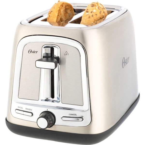 Oster Toaster, 2-Slice, 800W, 8-1/5"x11-4/5"x8-3/5", Stainless Steel - OSR2097654