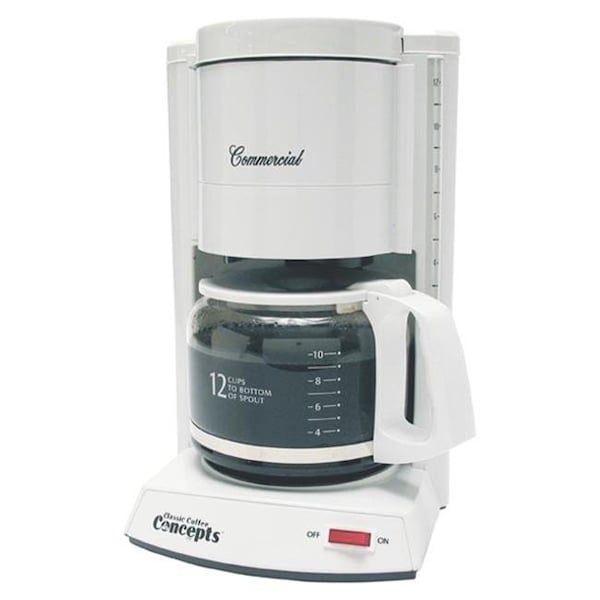Classic Concepts Classic Concepts CC120 White Commercial Brewer; 10-12 Cup - CC120