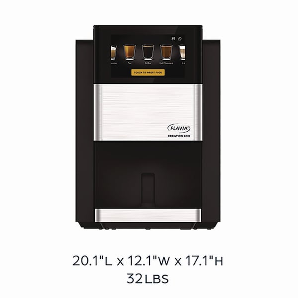 Flavia Creation 600 Single-Serve Coffee Brewer Machine, Black - 18000565