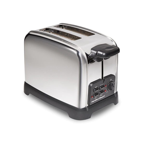 Razoredge 7.63 x 6.89 x 11.1 in. Stainless Steel 2 Slot Toaster, Black & Silver - RA2515657