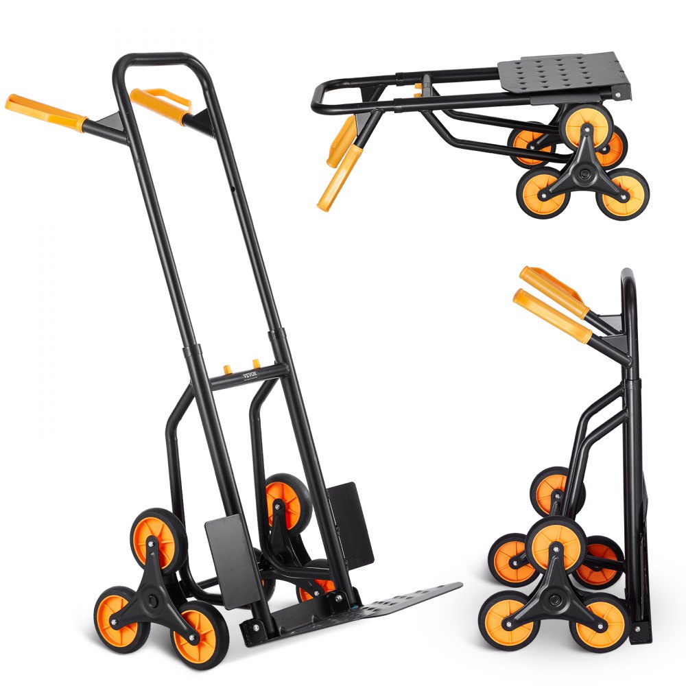 Stair Climbing Cart Heavy Duty Folding Hand Truck Dolly 440 lbs 6 Wheels - TCSPLCHS440LT7YFCV0