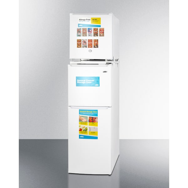 Summit 19" Wide Allergy-Free Refrigerator-Freezer Combination - AZRF7W