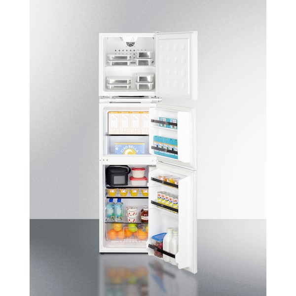 Summit 19" Wide Allergy-Free Refrigerator-Freezer Combination - AZRF7W