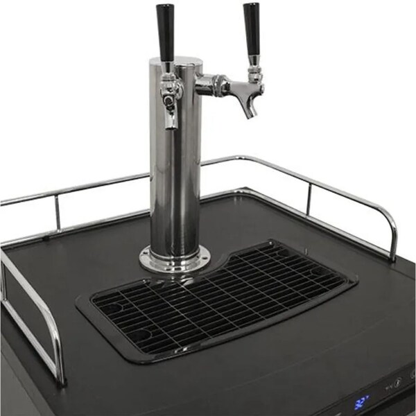 Edgestar 24 Inch Wide Freestanding Double Tap Kegerator with Digital Display - KC3000TWIN