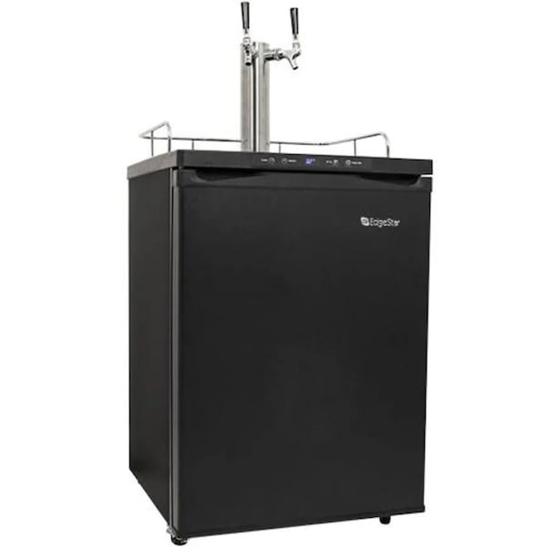 Edgestar 24 Inch Wide Freestanding Double Tap Kegerator with Digital Display - KC3000TWIN