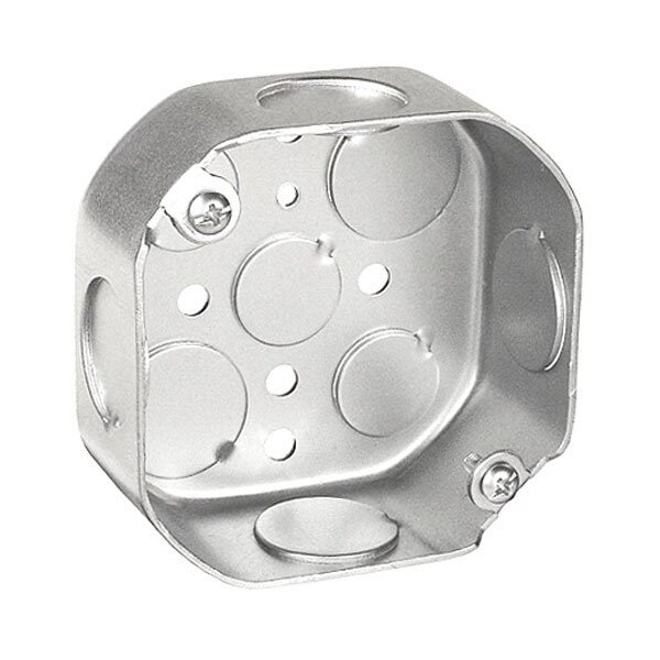 Southwire Electrical Box, 15.5 cu in, Octagon Box Type, Steel, Octagon Shape - 54151-3/4