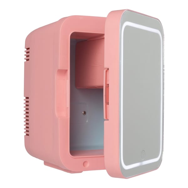 Home-Complete Skincare Fridge - 4L Mini Portable Fridge with 12V Charger by Pink - 80-5209