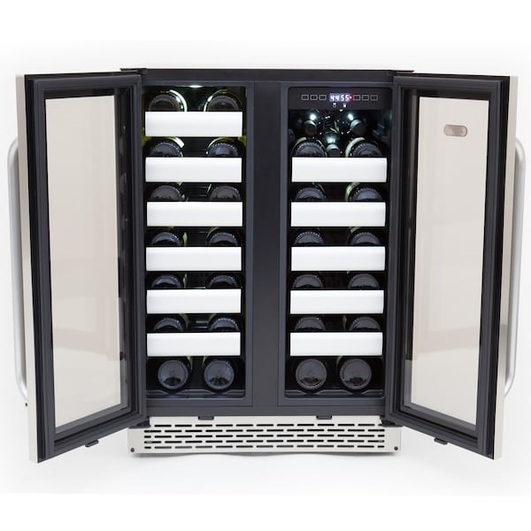 Whynter Seamless Stainless Steel Door Dual Zone Built-in Wine Refrigerator - BWR-401DS