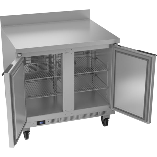 Beverage-Air Refrigerator, Work Top Style, Two Door, 36" W, 8.5 cu. Ft., 115 V - WTR36AHC