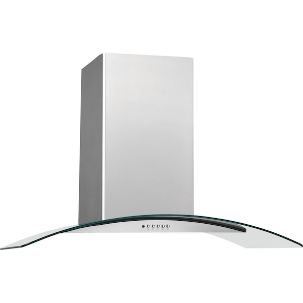 Almo 30-in. Modern Glass Canopy Wall-Mount Range Hood with 3 Speeds and 400 CFM Ventilation - FHWC3060LS