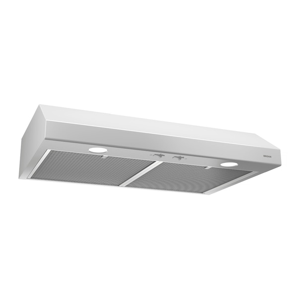 Almo Glacier 24-Inch White Under-Cabinet Range Hood with 300 CFM Blower and Dual Lighting - BCSD124WW