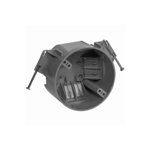 Ecm Industries Electrical Box, 20 cu in, New Work Outlet Box Type, 1 Gang, Thermoplastic, Round Shape - BOX-NC20
