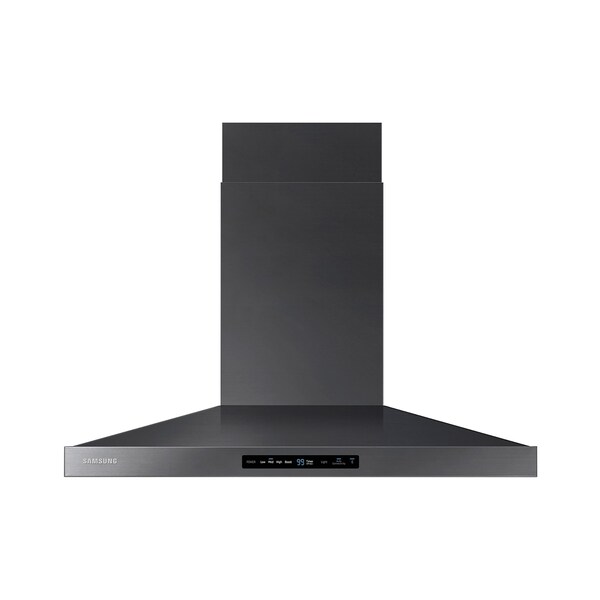 Almo 36-in. Wall Mount Range Hood in Black Stainless Steel with 600 CFM and LED Lighting - NK36K7000WG