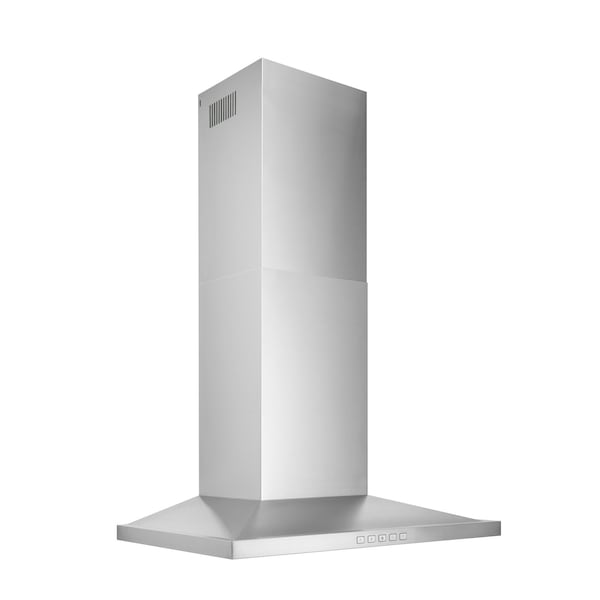 Almo 30 in. Stainless Steel Convertible Wall-Mount Low Profile Pyramidal Chimney Range Hood - BWS2304SS