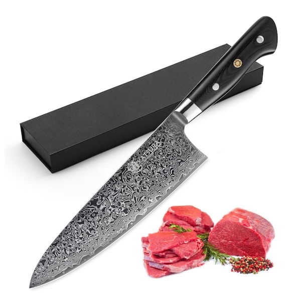 Katsura Cutlery 8.25 in. Damascus Gyuto Chef Knife - CKGD23G