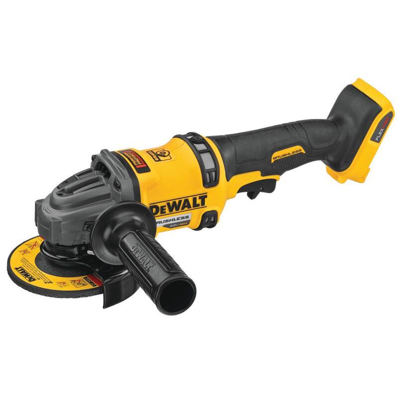 Amoladora angular pequeña inalámbrica DEWALT FLEXVOLT 60V MAX Brushless de 4.5 a 6 pulgadas con freno contra retroceso (solo herramienta) - DCG418B