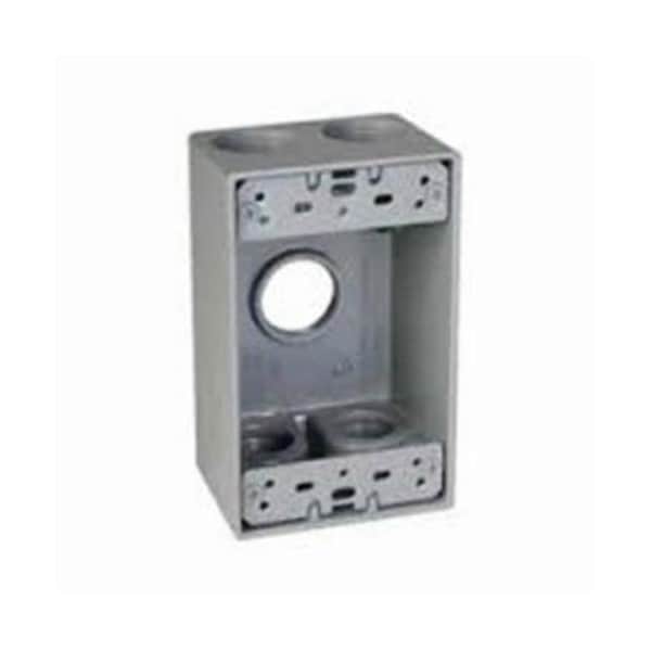 Mulberry Electrical Box, 18 cu in, Outlet Box Type, 1 Gang, Aluminum, Rectangular Shape - 30218