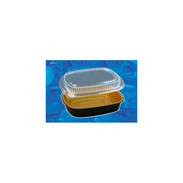 Handi-Foil Handi-Foil Gourmet To-Go Medium Entree With Dome Lid Gold Combo, PK50 - 4202-70-50WDL