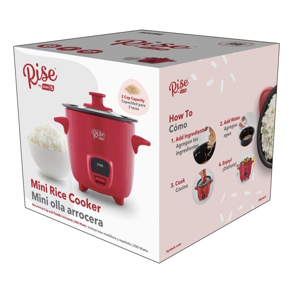 Rise By Dash Everyday Red 2 cups Rice Cooker - RRCM100GBRR04