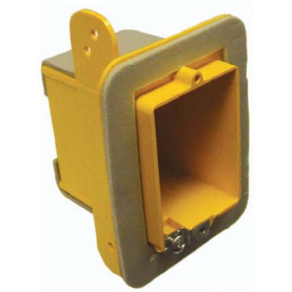 Boombox Electrical Box, 46.10546875 cu in, Outlet Box Type, 1 Gang, Thermoplastic Resin, Rectangular Shape - BO570410