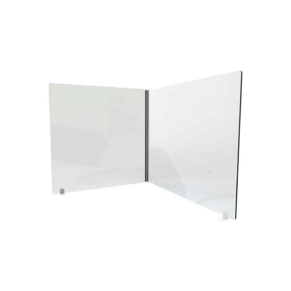 Ghent Ghent Desktop Personal Protection Screen 24"W x 16"D x 24"H, 2-Sided, Clear Thermoplastic - DPSC2424-2S-16