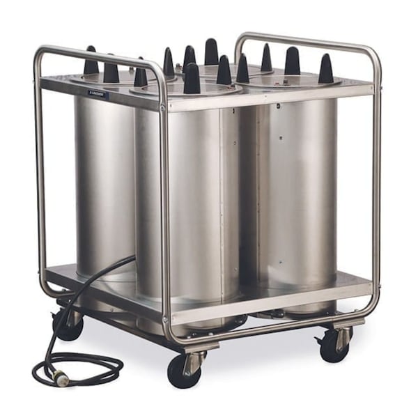 Lakeside Regular Heated Tubular 4 Stack Plate Dispenser; 5-1/8" to 5-3/4" - 8405