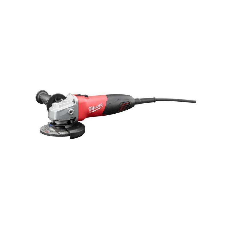 Amoladora angular pequeña Milwaukee con interruptor deslizante de bloqueo de encendido de 7 amperes y cable de 4-1/2 pulgadas - 6130-33
