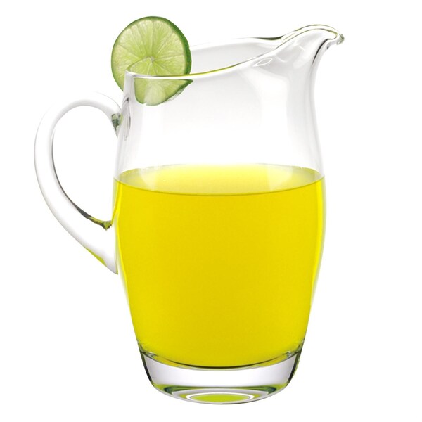 Homeroots 54 oz 54 oz Mouth Blown Crystal Barrel Water Juice or Iced Tea Pitcher - 376152