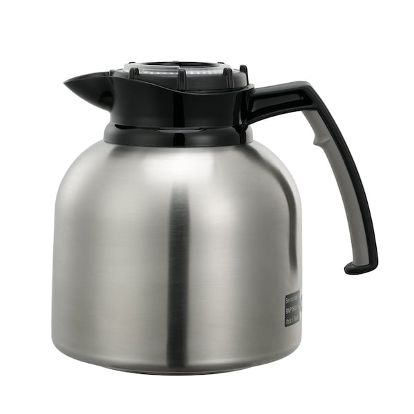 Service Ideas Brew N' Pour Stainless Vacuum Insulated Decanter with Timer, 1.9L, Brushed - BNP19V4