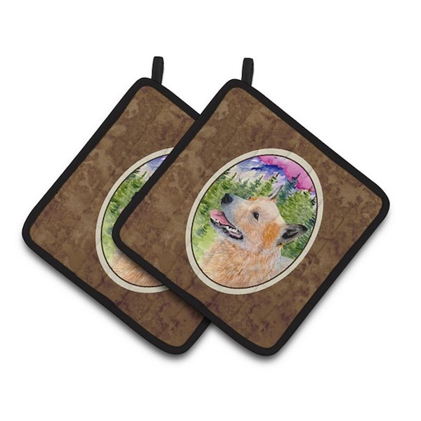 Carolines Treasures Australian Cattle Dog Pair of Pot Holders, 7.5 x 3 x 7.5 in. - SS8335PTHD