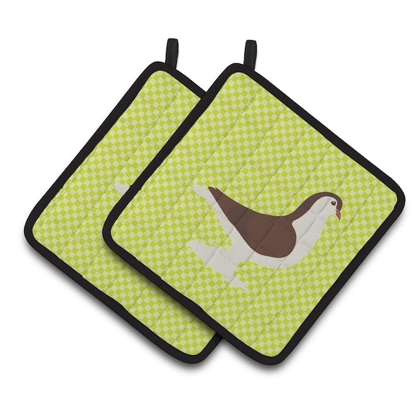 Carolines Treasures Large Pigeon Green Pair of Pot Holders - BB7769PTHD