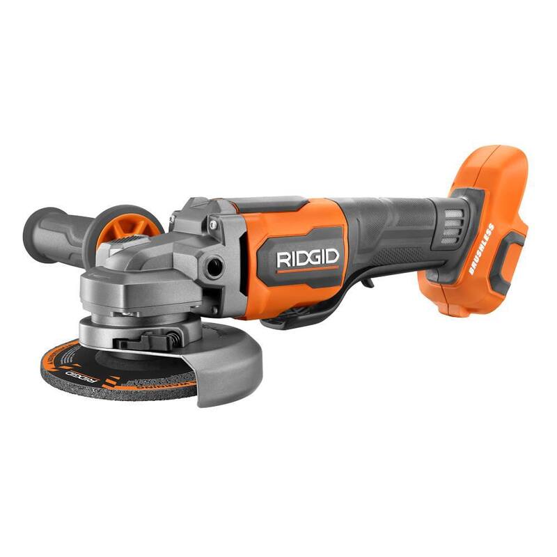 Amoladora angular inalámbrica RIDGID 18V sin escobillas de 4-1/2 pulgadas con interruptor de paleta (solo herramienta) - R86047B