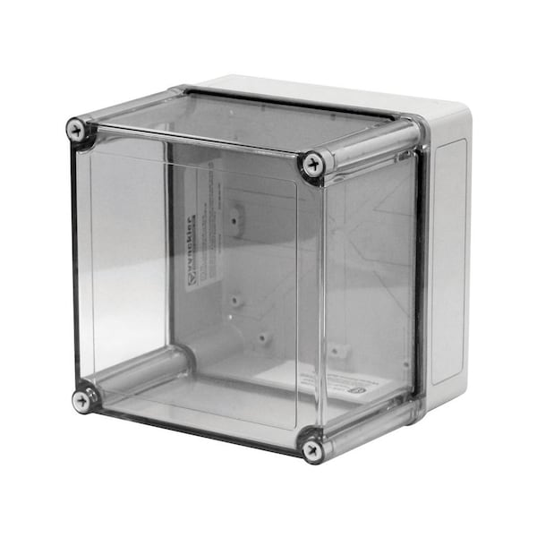 Vynckier Polyester Electrical Enclosures, 7 in H, 5.02 in D, 7 in W, NEMA 4X, Screw On - VM775CT